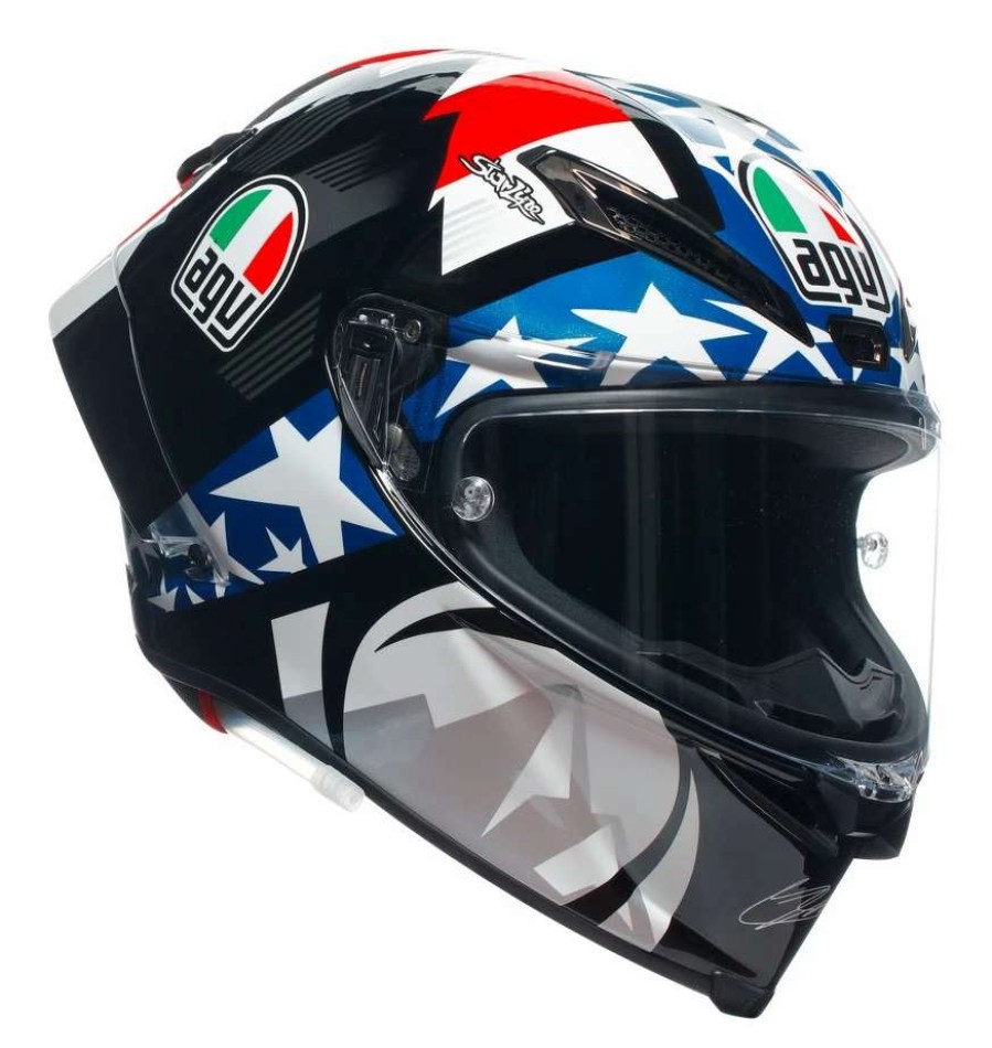 Full Face * | Agv Helmets Agv Pista Gp Rr Mir Americas 2021 Helmet White/Blue