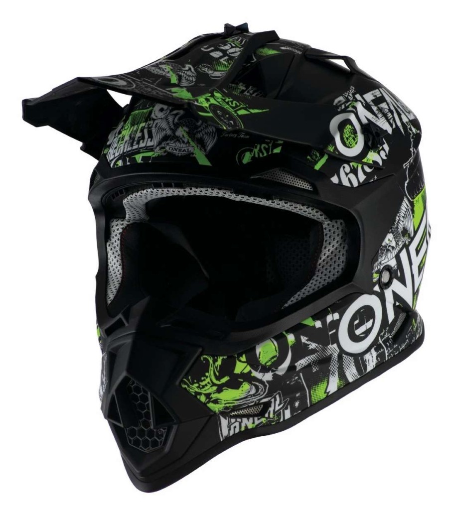 Dirt * | O'Neal Youth 2 Series Attack Helmet / Youth Lg [Open Box] Black/Neon Yellow