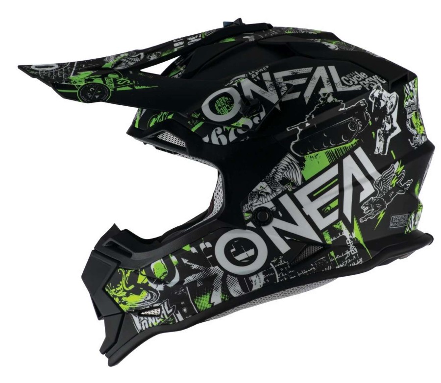 Dirt * | O'Neal Youth 2 Series Attack Helmet / Youth Lg [Open Box] Black/Neon Yellow