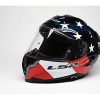 Full Face * | Ls2 Helmets Ls2 Challenger Gt Carbon Americarbon Helmet Red/White/Blue