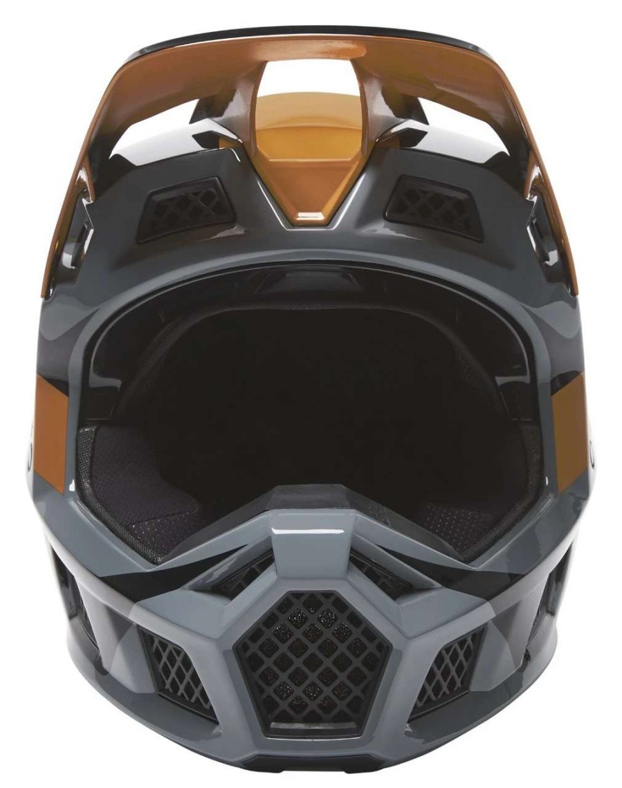 Dirt * | Fox Racing V3 Rs Riet Helmet (Sm) Black/Gold