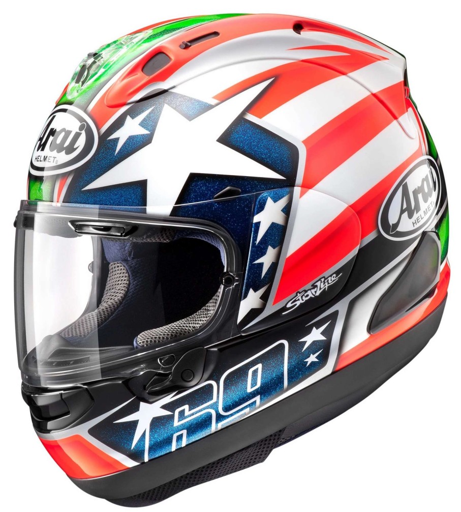 Full Face * | Arai Helmets Arai Corsair X Nicky 6 Helmet Red/White/Blue