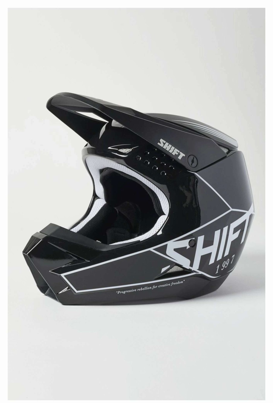 Dirt * | Shift Youth White Label Bliss Helmet Black/White