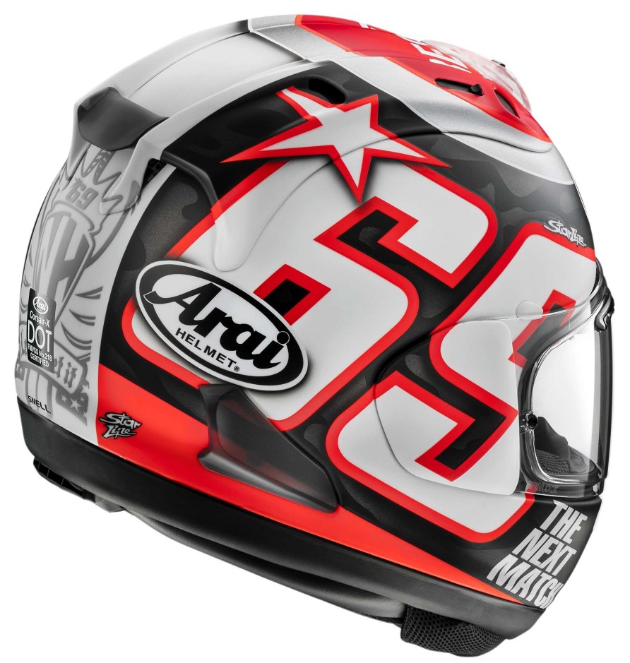 Full Face * | Arai Helmets Arai Corsair-X Nicky Reset Helmet Black/White/Red