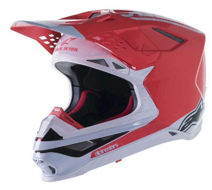 Dirt * | Alpinestars Supertech M10 Carbon Angel Le Helmet / Xs [Open Box] Black/Red