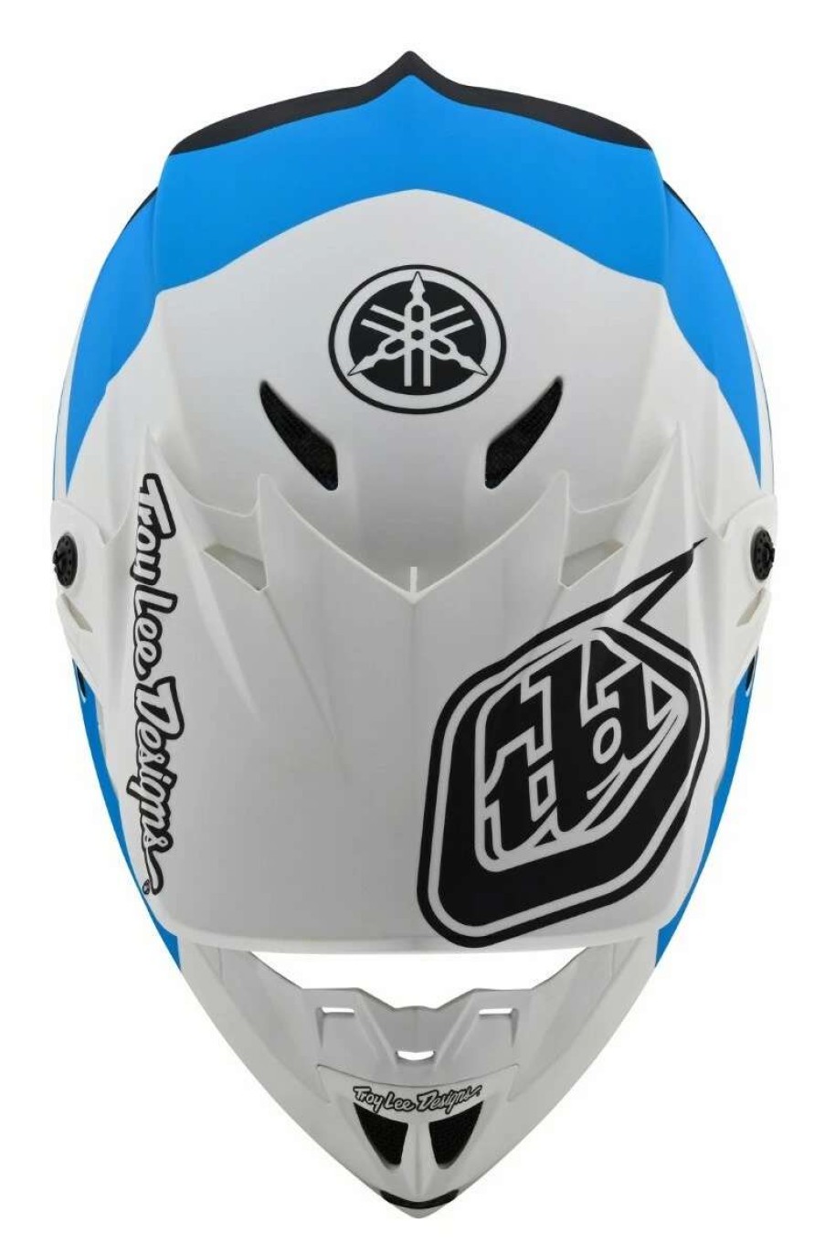 Dirt * | Troy Lee Designs Troy Lee Composite Se4 Yamaha L4 Helmet Visor White/Blue/Black