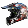 Dirt * | Ls2 Helmets Ls2 Youth Gate Ninja Helmet Matte Fluo Orange/Blue