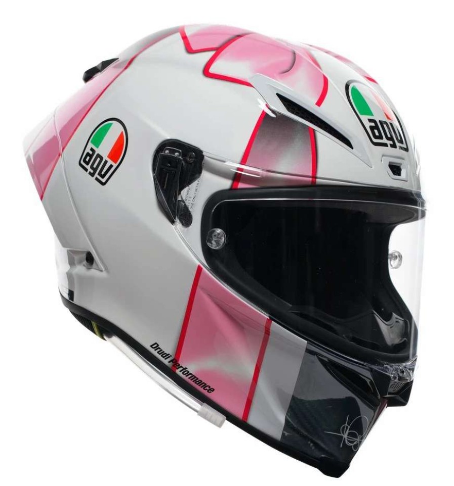 Full Face * | Agv Helmets Agv Pista Gp Rr Rossi Misano 2021 Helmet White/Pink