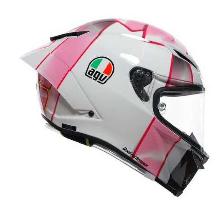 Full Face * | Agv Helmets Agv Pista Gp Rr Rossi Misano 2021 Helmet White/Pink