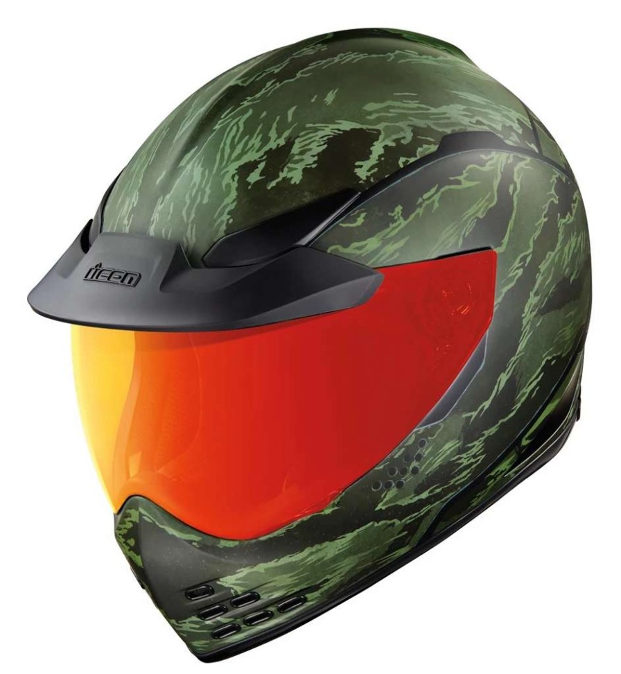 Full Face * | Icon Domain Tiger Blood Helmet Green/Black