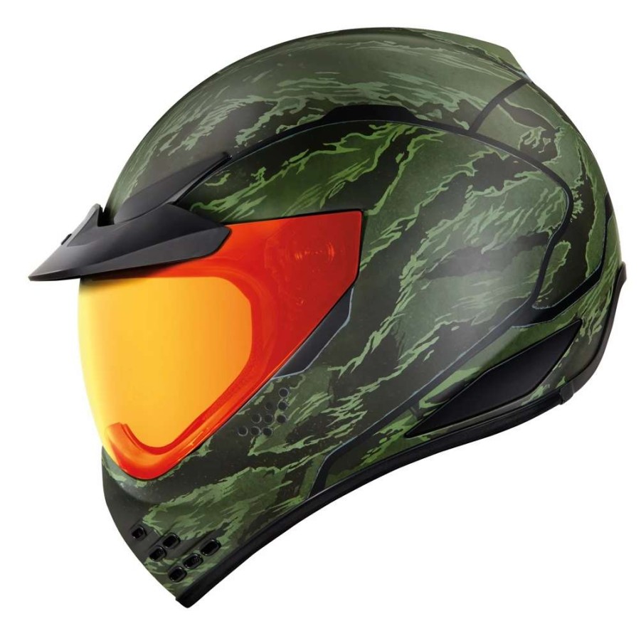 Full Face * | Icon Domain Tiger Blood Helmet Green/Black