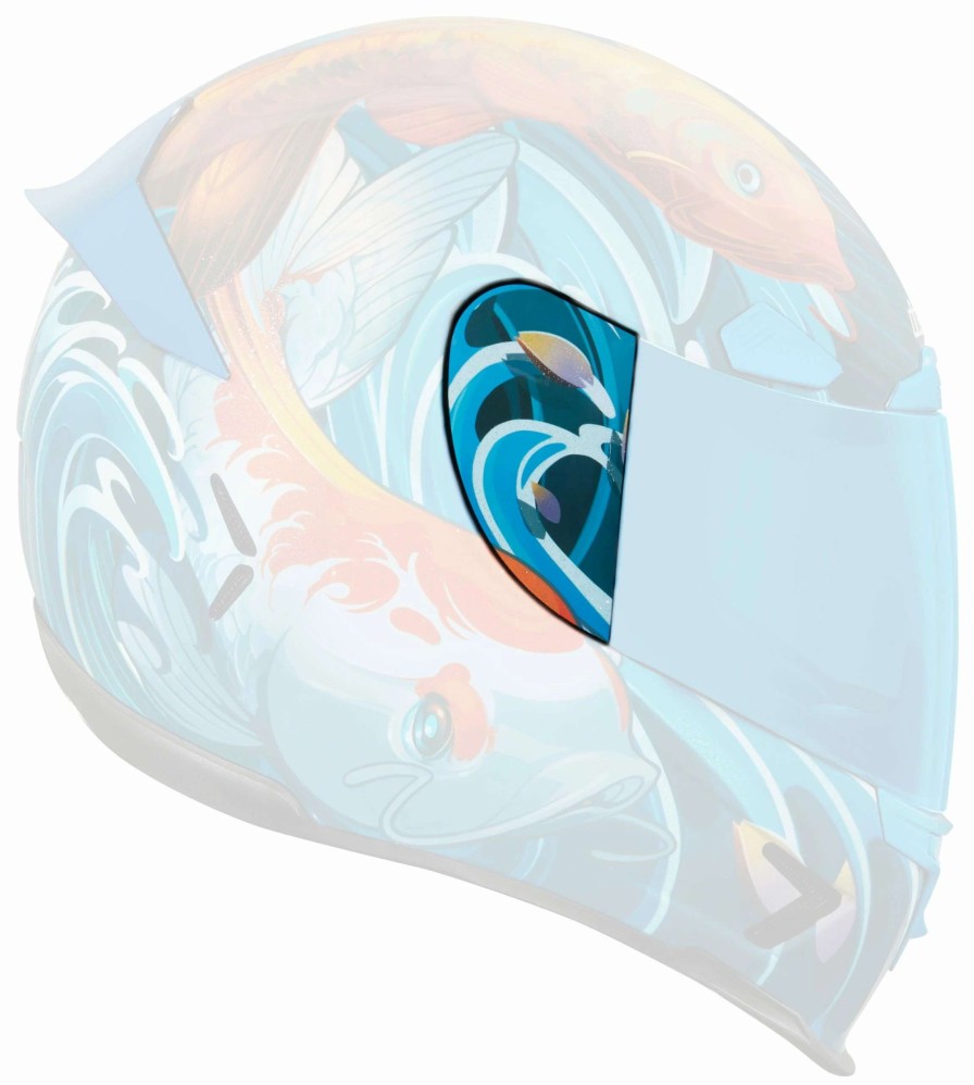 Helmet Accessories * | Icon Airframe Pro Koi Side Plates Blue