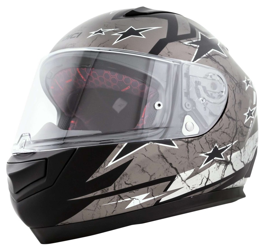 Full Face * | Sedici Strada Ii Primo Americana Helmet Black/Grey