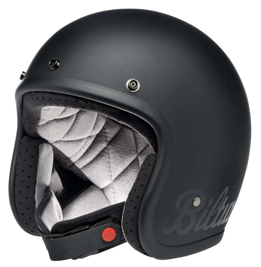 Open Face & 3/4 * | Biltwell Apparel Biltwell Bonanza Factory Helmet Flat Black