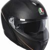 Modular * | Agv Helmets Agv Sportmodular Carbon Tricolore Helmet Matte Black