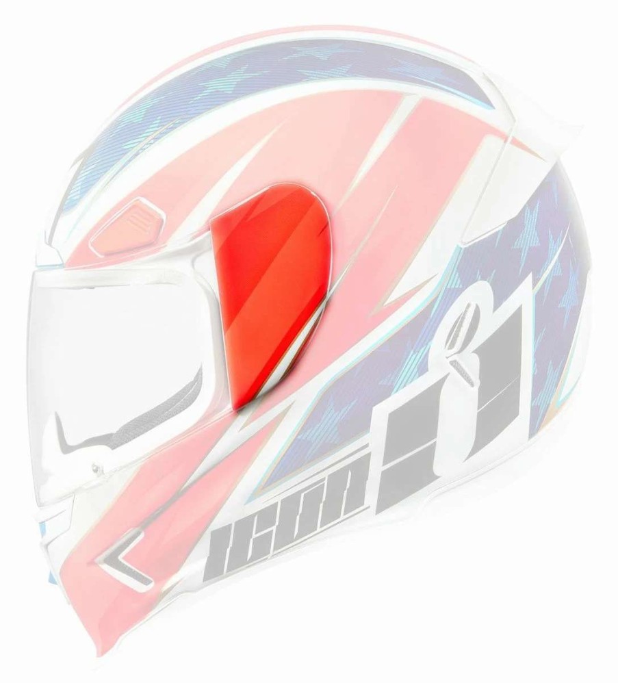 Helmet Accessories * | Icon Airframe Pro Maxflash Side Plates Red/White/Blue