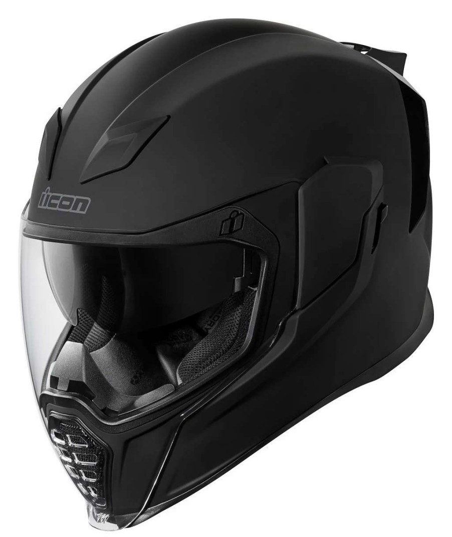 Full Face * | Icon Airflite Rubatone Helmet Black