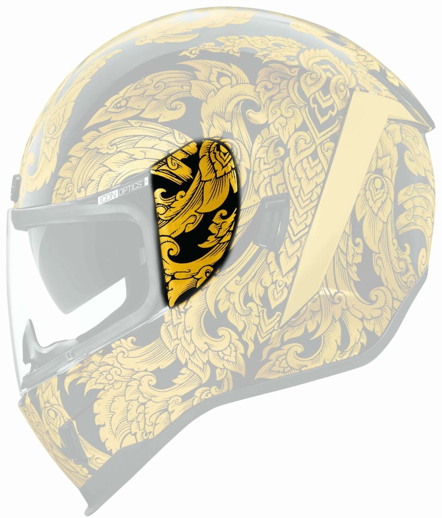 Helmet Accessories * | Icon Airform Esthetique Side Plates Gold