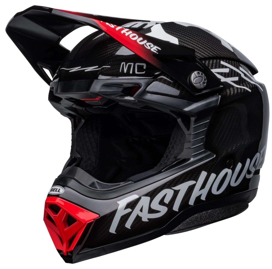 Dirt * | Bell Helmets Bell Moto-10 Spherical Fasthouse Privateer Helmet Black/White/Red