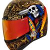 Full Face * | Icon Airform Suicide King Helmet Gold