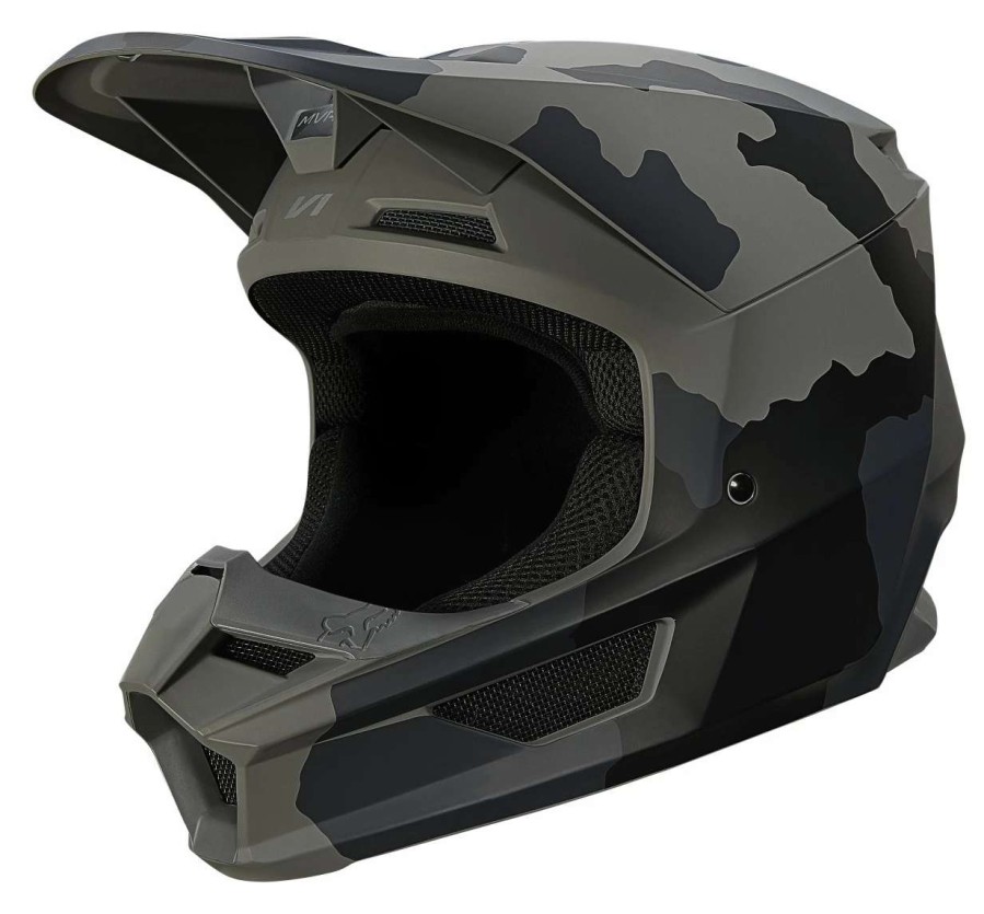 Dirt * | Fox Racing V1 Trev Helmet Black/Grey