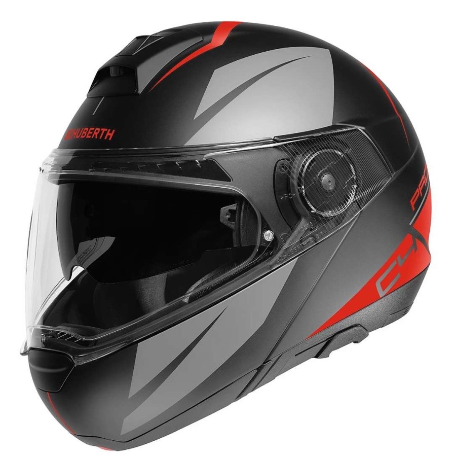 Modular * | Schuberth Helmets Schuberth C4 Pro Merak Helmet / Sm [Open Box] Black/Red