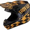 Dirt * | Troy Lee Designs Troy Lee Youth Se4 Polyacrylite Race Shop Helmet Black/Gold