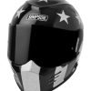 Full Face * | Simpson Helmets Simpson Ghost Bandit Sting Rae Helmet Black/Silver