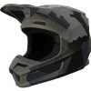 Dirt * | Fox Racing Youth V1 Trev Helmet / Youth Md [Open Box] Black/Grey