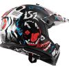 Dirt * | Ls2 Helmets Ls2 Youth Gate Beast Helmet White/Black