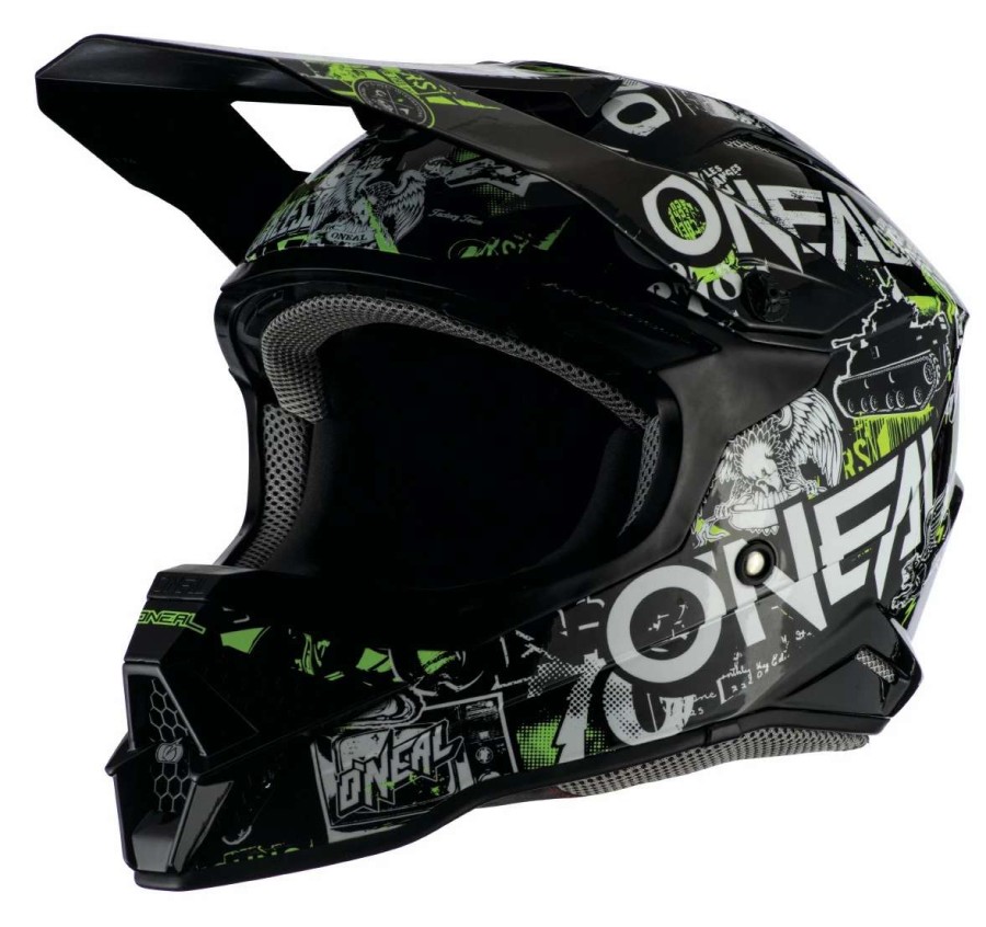 Dirt * | O'Neal 3 Series Attack Helmet Black/Neon Yellow