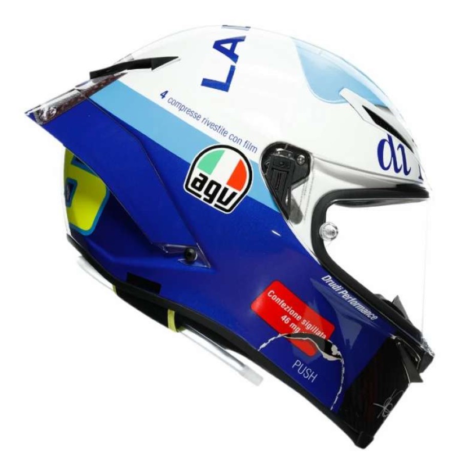 Full Face * | Agv Helmets Agv Pista Gp Rr Rossi Misano 2020 Helmet Blue/White/Black