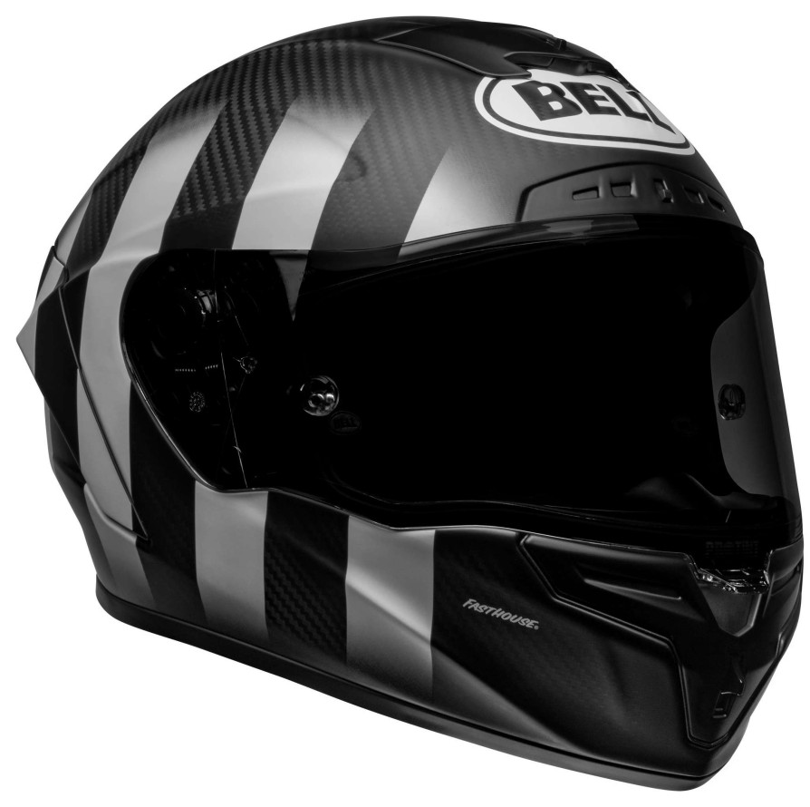 Full Face * | Bell Helmets Bell Race Star Flex Dlx Fasthouse Street Punk Helmet Matte Black/White