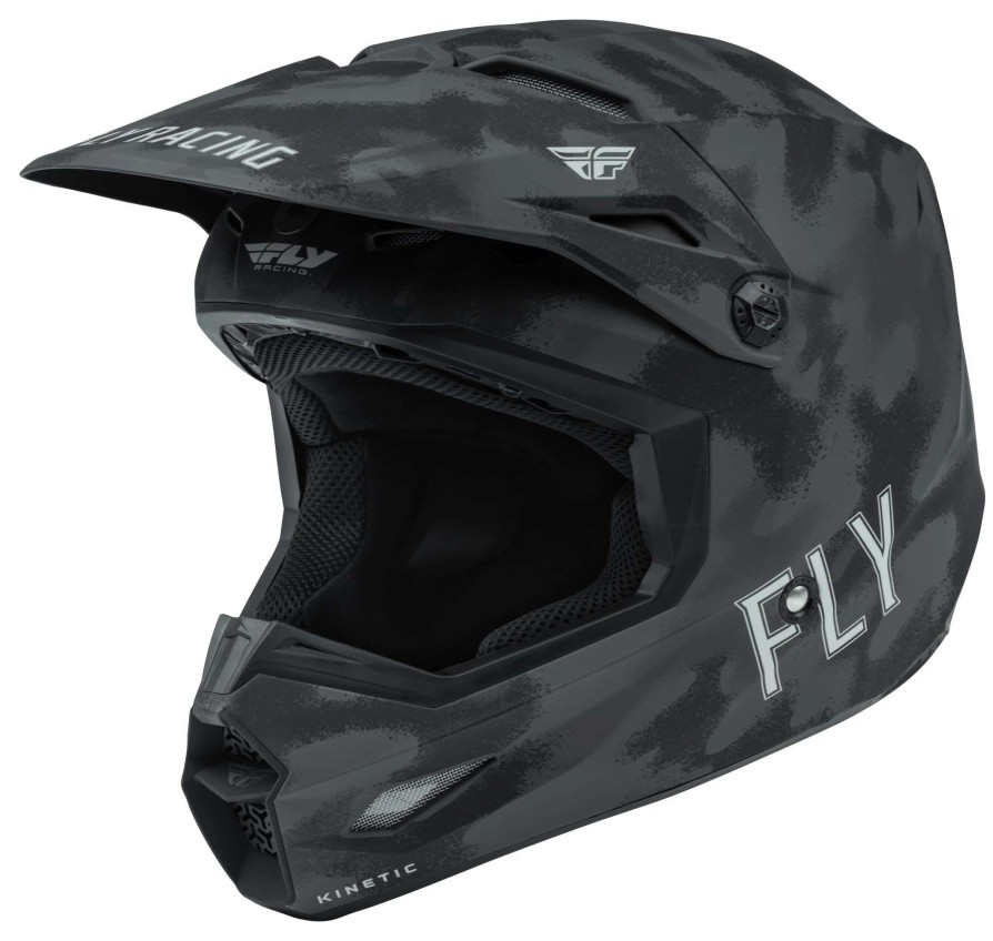 Dirt * | Fly Racing Dirt Fly Racing Youth Kinetic S.E. Tactic Helmet Grey Camo