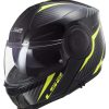 Modular * | Ls2 Helmets Ls2 Horizon Skid Helmet Black/Hi-Viz Yellow