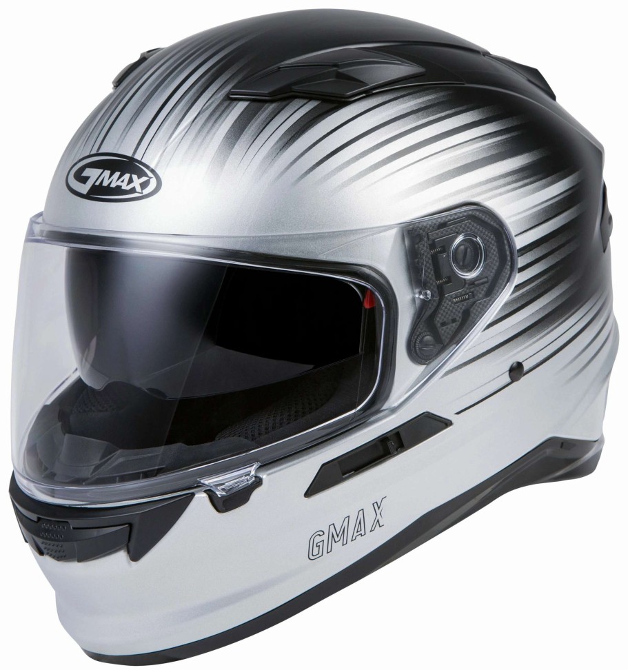 Full Face * | Gmax Helmets Gmax Ff98 Reliance Helmet (3Xl) Silver/Black