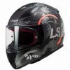 Full Face * | Ls2 Helmets Ls2 Youth Rapid Circle Helmet Matte Titanium/Fluo Orange