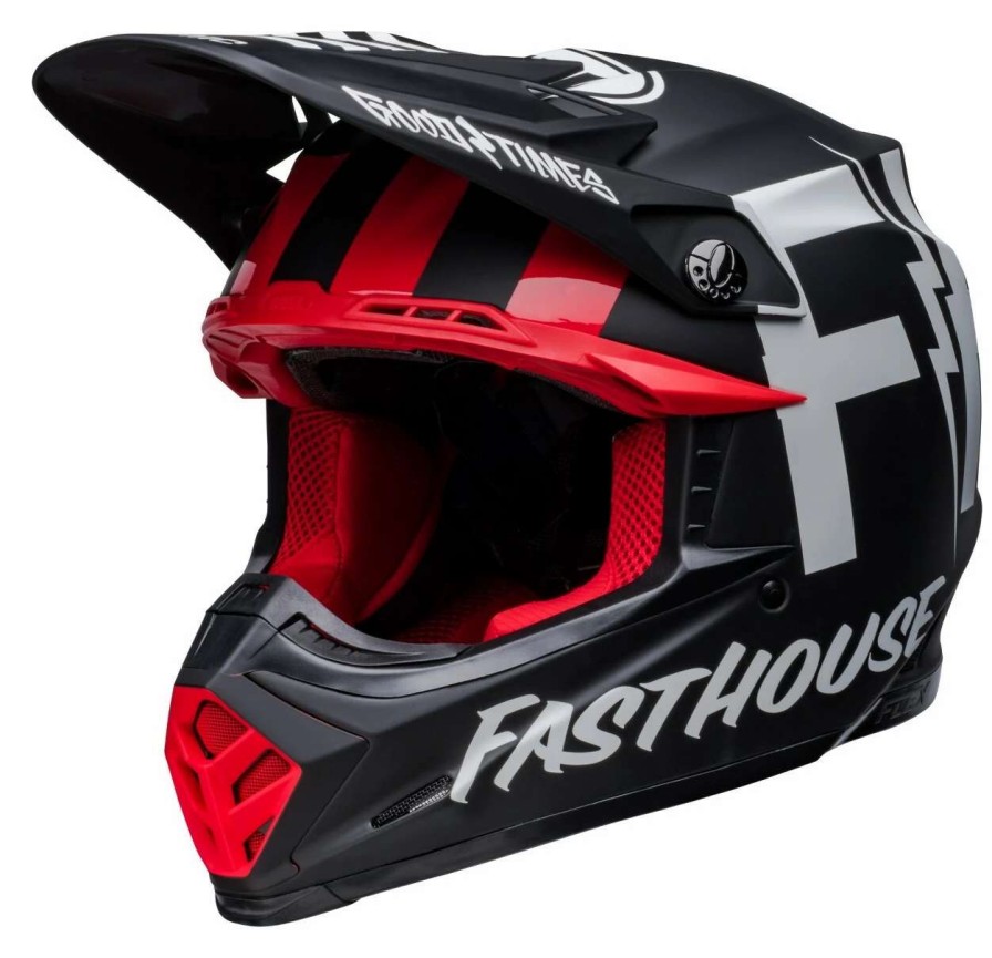 Dirt * | Bell Helmets Bell Moto-9S Flex Fasthouse Tribe Helmet Black/White/Red