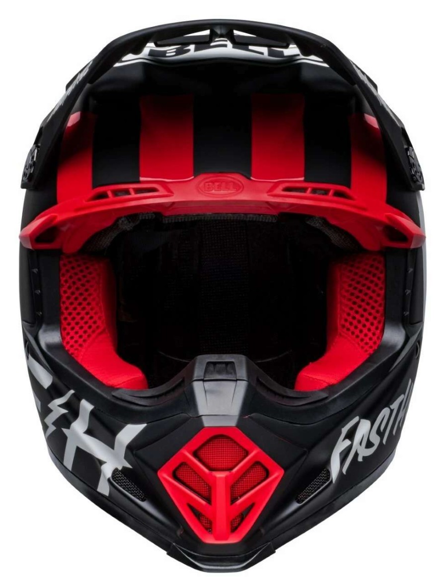 Dirt * | Bell Helmets Bell Moto-9S Flex Fasthouse Tribe Helmet Black/White/Red