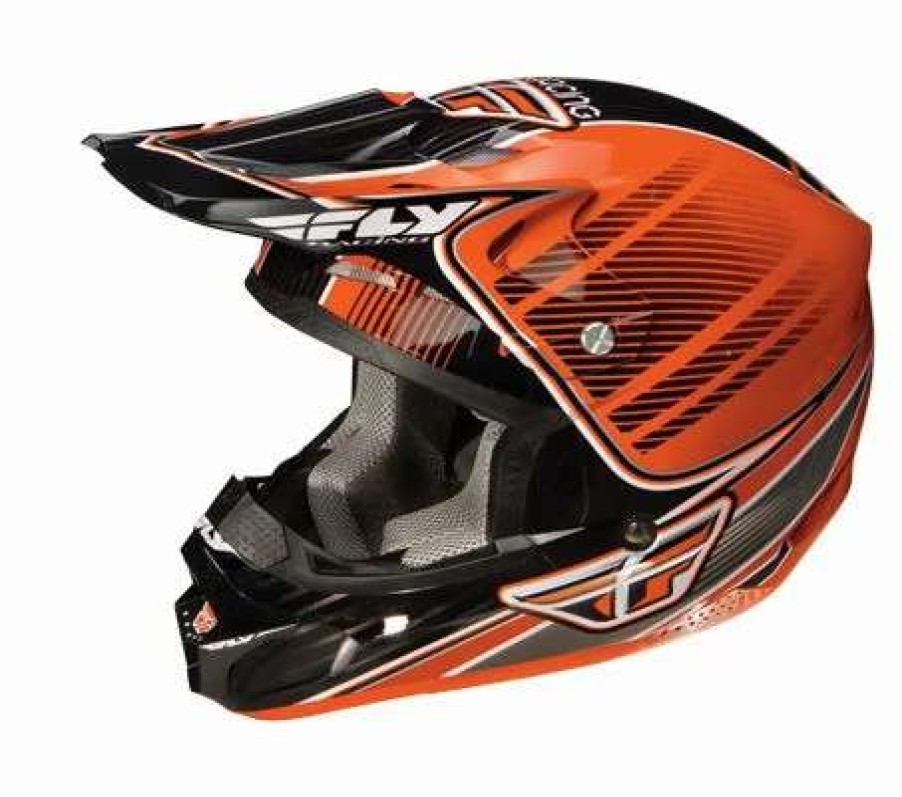 Dirt * | Fly Racing Dirt Fly Racing Youth Kinetic Pro Trey Carnard Helmet Orange/Black