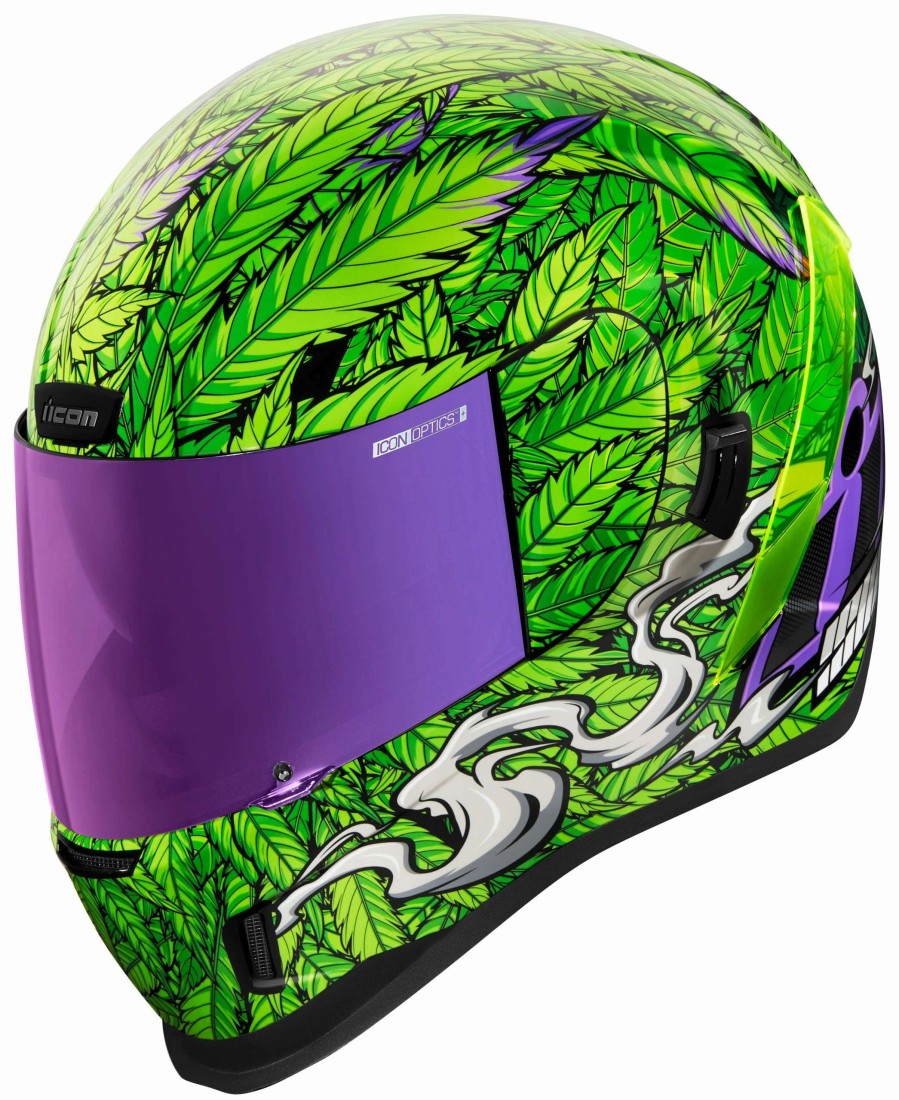 Full Face * | Icon Airform Ritemind Glow Helmet Green