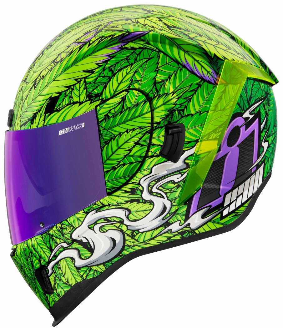 Full Face * | Icon Airform Ritemind Glow Helmet Green