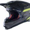 Dirt * | Alpinestars Supertech M10 Carbon Ams Helmet Yellow/Black