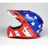 Dirt * | Ls2 Helmets Ls2 Youth Gate Stripes Helmet Red/White/Blue