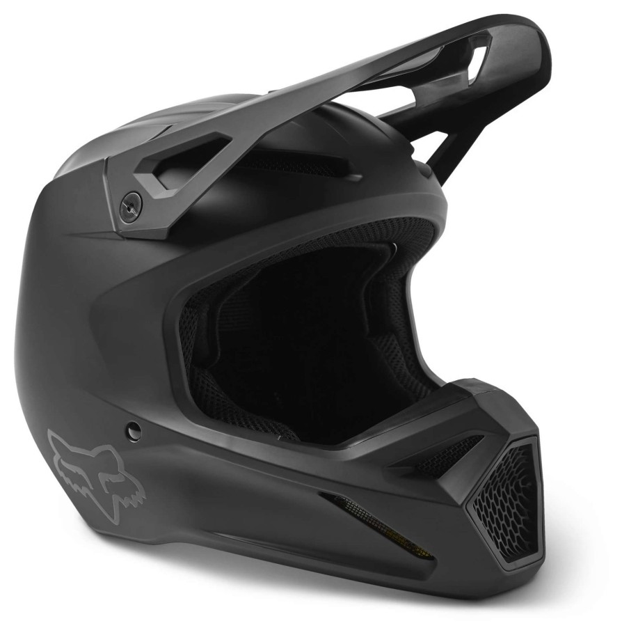 Dirt * | Fox Racing V1 Solid Helmet / Lg [Open Box] Matte Black