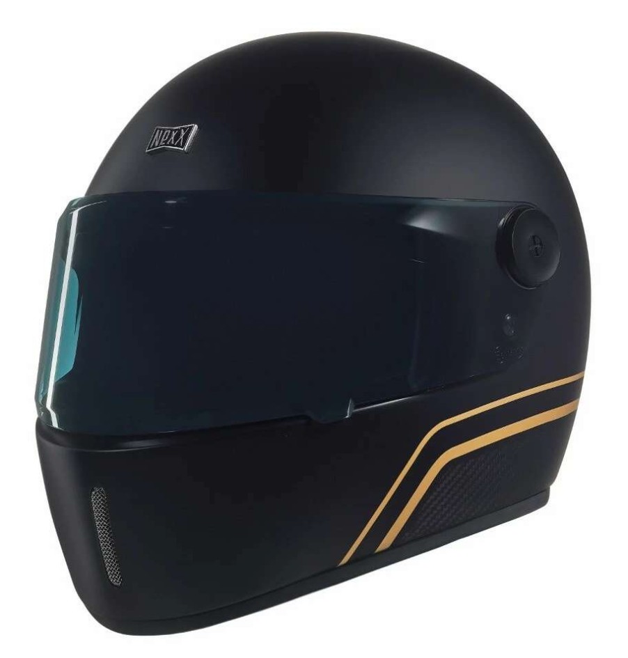 Full Face * | Nexx Helmets Nexx Xg100 Giant Slayer Racer Carbon Helmet Black/Gold